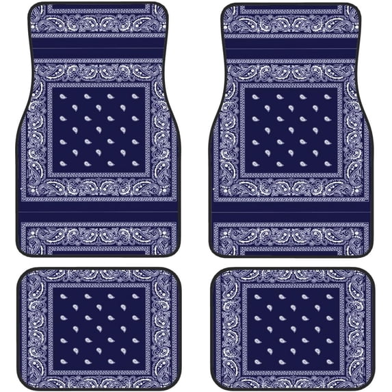 Rust Red Oriental Rug 4 Pieces Car Floor Mats Car Carpets Full Sets Universal Fit for SUV, Vans, Sedans, Trucks All Weather Protection Auto Foot Carpet