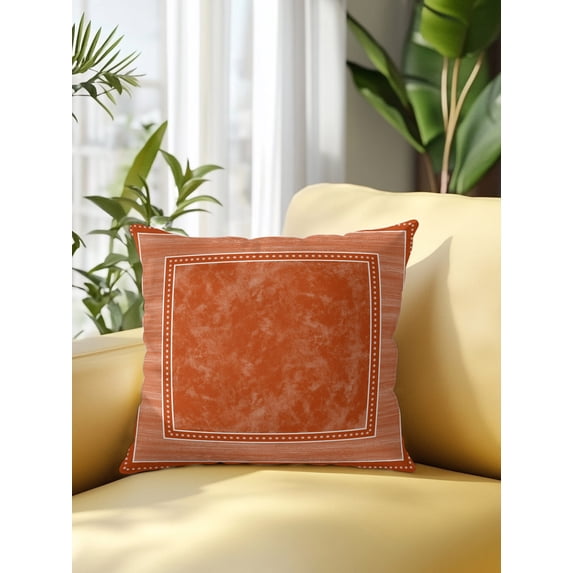 Scatter Pillow Inners Rust Red Square Outdoor Throw Pillows with Inserts, Minimalist Modern ...