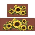thumbnail image 1 of Rust Red Sunflower Farmhouse Kitchen Rugs Set 2 Piece Colorful Fall Flowers Seasonal Decorative Rug for Kitchen Low-Profile Floor Mats Decorations for Home Kitchen 17x48+17x30 Inches, 1 of 6