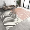 thumbnail image 1 of Rust Red Tropical Plant Leaves Area Carpet, Modern Stylish Print Large Area Rug, Indoor Non-Slip Kids Rugs, Washable Breathable Durable Carpet For Front Entrance Floor Decor 1x2ft, 1 of 6