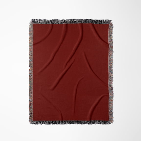Rust Red, Woven Blanket