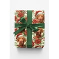 thumbnail image 1 of London Penny Premium Wrapping Paper - Rust Red and Ribboned Joy, 1 of 4