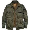 thumbnail image 1 of CaseClear Men's Rust Relic M65 Field Jacket, Vintage Washed Cotton Jacket, Green, 1 of 5