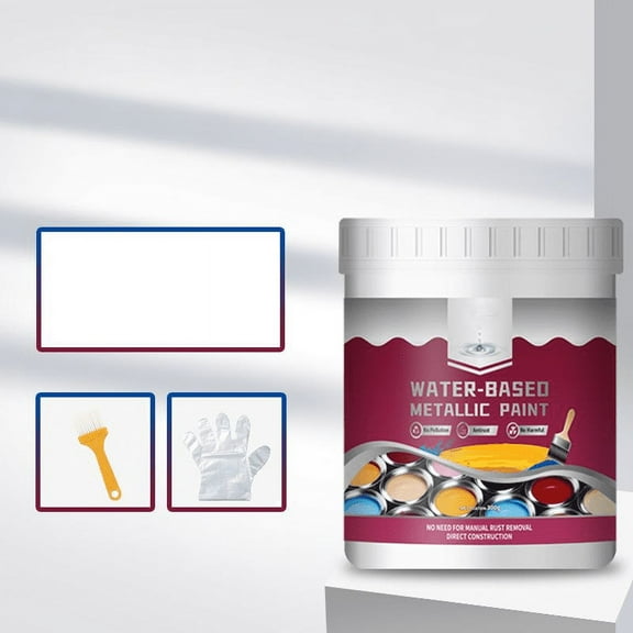 Rust Removal Converter Metallic Paint 300ml | Instant Rust Neutralizer & Primer | Protective Metal Bond | Multiple Colors | Includes High-Density Brush & Gloves | Fast Drying | Weather Resistant