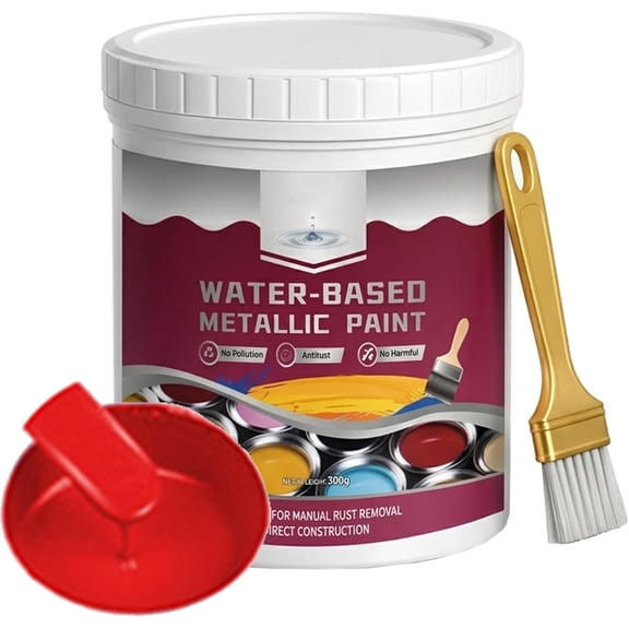 Rust Removal Converter Metallic Paint - Rust Converter & Remover for Metal (Red,1000g/35.27fl oz)