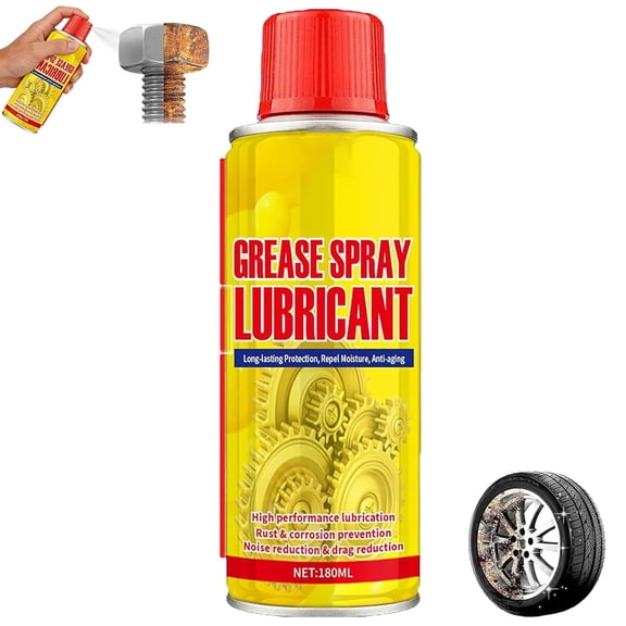 Rust Removal Lubricant Spray 6.1oz, Multi-Purpose Penetrating Oil Anti-Rust Spray for Vehicles Tools Chains Bolts Hingesand Hinges (1Pcs)