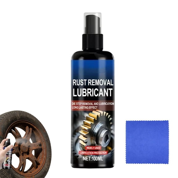 Rust Remover for Cars Automotive Lubricant, Car Rust Dissolver and Protectant Spray, Vehicle Rust Treatment for Metal Parts, 100ml Rust Penetrant and Lubricant, Auto Maintenance Spray for Rusty Bolts