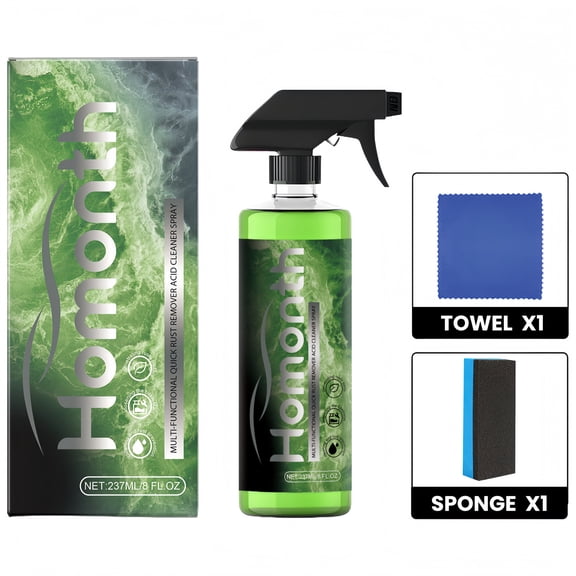 Rust Remover,Iron Remover Car Detailing - Stop Rust Remover Spray for Car Rapid Removal of Surface Contaminants, Brake Rust Remover Iron Particles, Effective on Wheels & Paint
