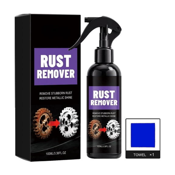 Rust Remover Kit, Metal Cleaner Set, Dissolving Power, Surface Protection, Paint Restoration, Metal Care, Rust Elimination, 100Ml Black