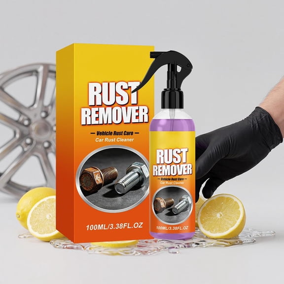 Rust Remover Spray 120ml, Metal Oxidization Dissolver for Car Bolts and Screws, Fast Penetrating for Automotive and Household Use