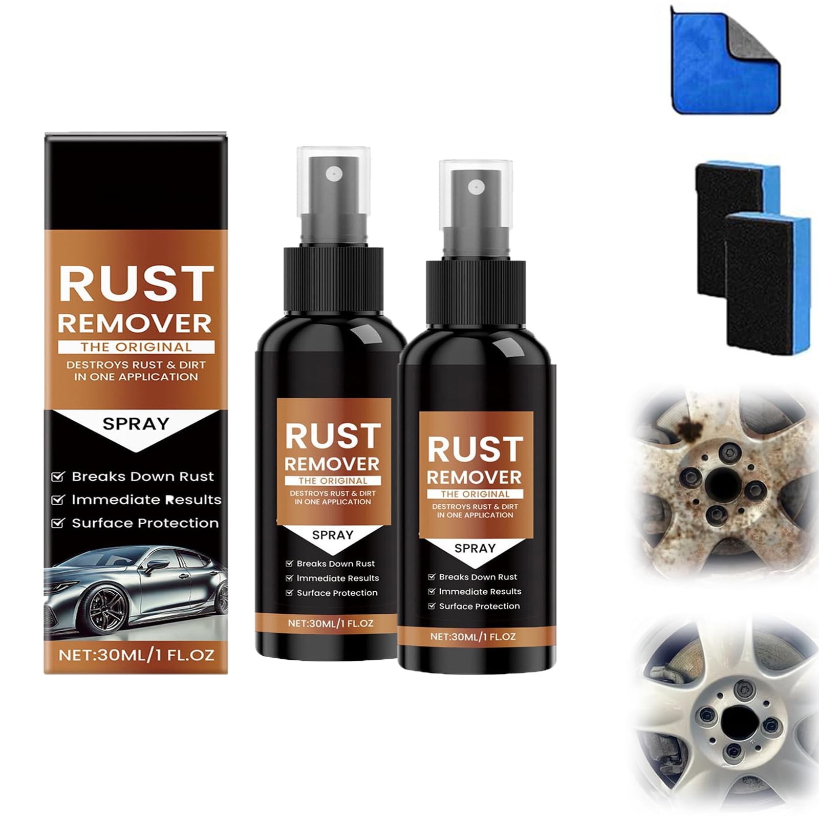 Rust Remover Spray, 2025 Upgrade Rust Remover for Metal, Car Scratch ...