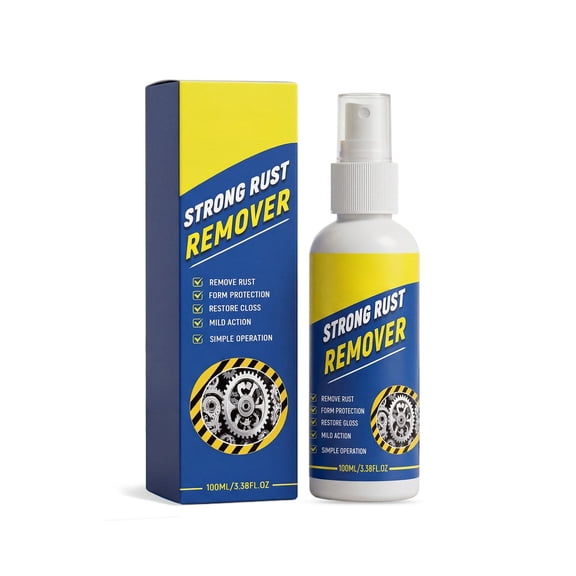 Rust Remover Spray for Car - Metal Rust & Scale Cleaner for Vehicle Body, Wheel Rims & Hardware, Fast-Acting Rust Dissolver with Non-Corrosive Formula, 3.4 fl oz