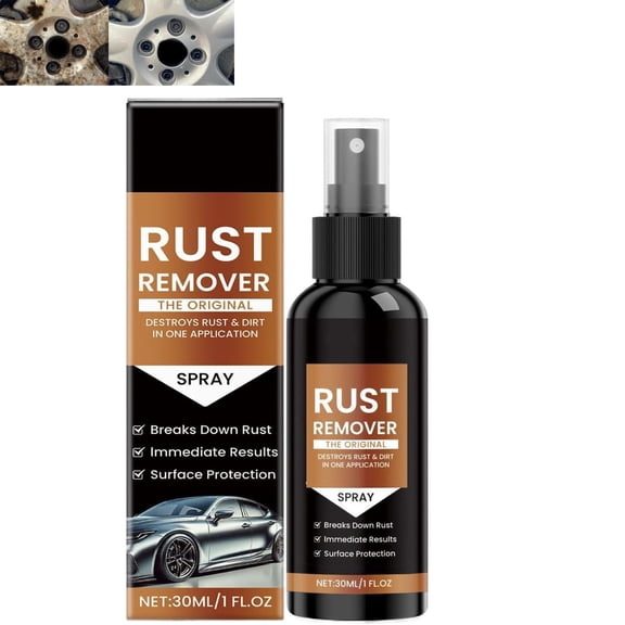Rust Remover Spray | Car Rust Remover | Fast-Acting Long-Lasting Concentrated Effective for Garage Workshop Boats RVs, 1oz