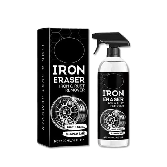 Rust Remover Spray – Iron Powder & Brake Dust Remover for Car Wheels and Paint, Fast Acting Professional Automotive Surface Cleaner(1PCS)