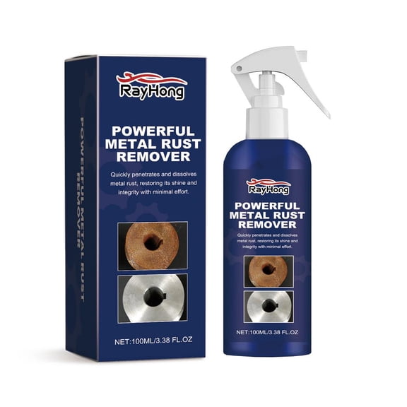 Rust Remover Spray for Metal, 100ML Upgraded Powerful Duty RustRemover for Steel Copper Stainless Steel, Fast Acting Rust Stain Remover for Tools,Automotive Parts -100ml