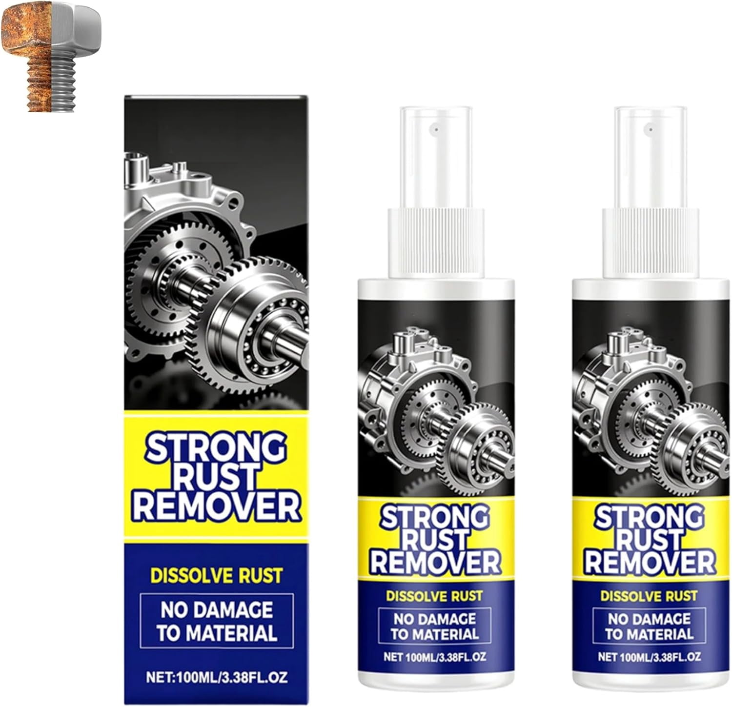 Rust Remover Spray for Metal - Heavy Duty Rust Stain Remover, Upgrade ...