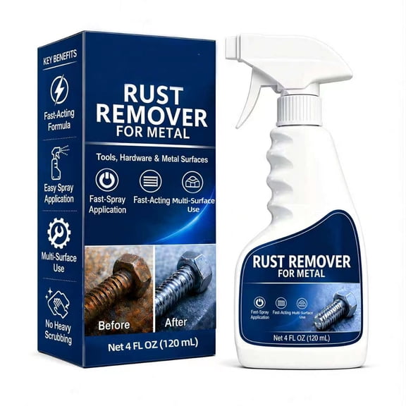 Rust Remover Spray for Metal,Multipurpose Rust Remover Spray,Highly Concentrated Rust Remover & Metal Prep for Stainless Steel, Iron, Automotive Parts