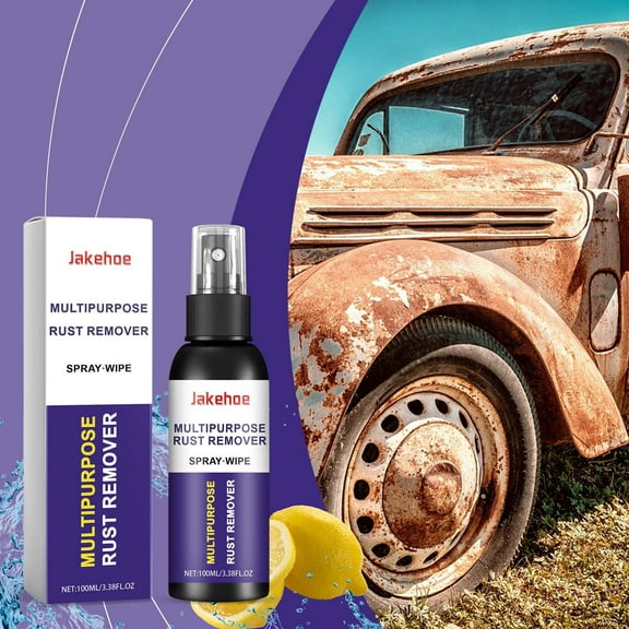 Rust Remover Spray for Metal Tools Kitchen Utensils and Bathroom Fixtures, Dissolves Rust Stains Instantly and Forms Protective Coating to Prevent Re-Rusting on Iron Steel Surfaces