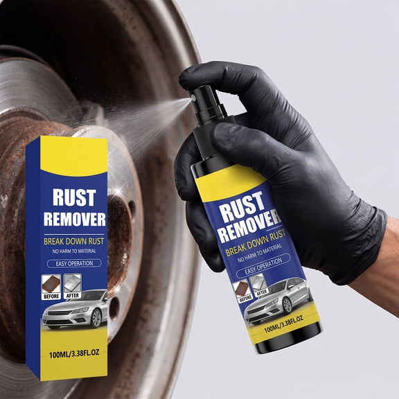 Rust Remover Spray,Multi-Purpose Formula to Break Down and Remove Rust from Automotive Wheels Parts and Household Metal Surfaces,3.38 fl oz