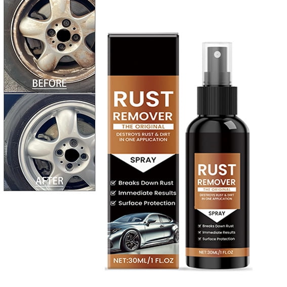 Rust Remover Spray, Rust Remover for Metal, 2025 Upgrade Car Scratch Remover, Iron Stain Cleaner for Multiple Surfaces,for Heavy Duty Rust Dissolver for Metal, Tools, Cars, Chains