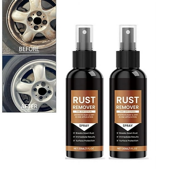 Rust Remover Spray, Rust Remover for Metal, 2025 Upgrade Car Scratch Remover, Iron Stain Cleaner for Multiple Surfaces,for Heavy Duty Rust Dissolver for Metal, Tools, Cars, Chains