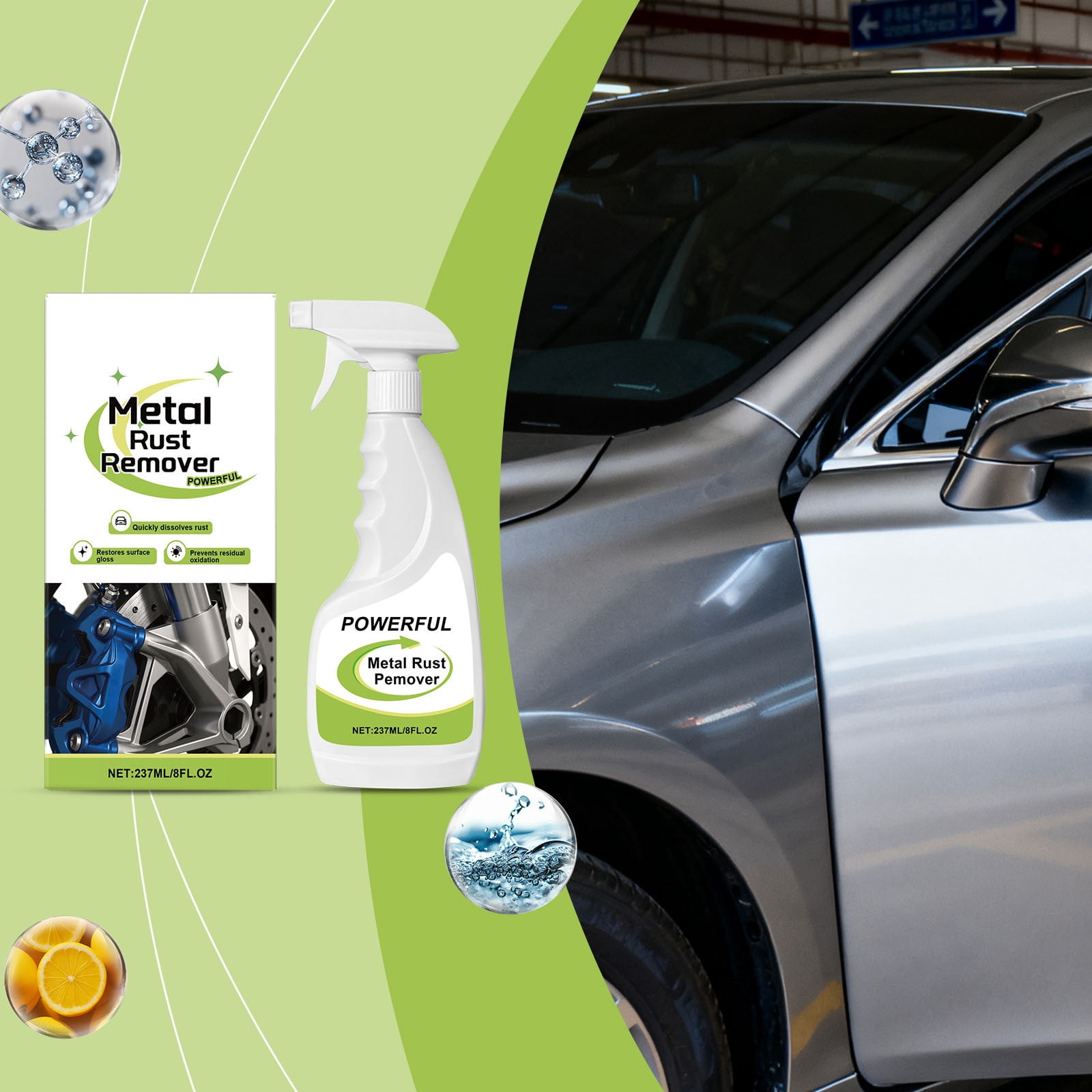 Rust Remover Spray, Rust Remover for Metal, Car Scratch Remover, Iron ...
