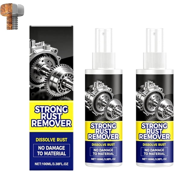 Rust Remover Spray for Metal, Heavy Duty Metal Cleaner for Vehicles, Tools, Outdoor Gear, Fast-Acting Rust Stain Remover Spray in Minutes
