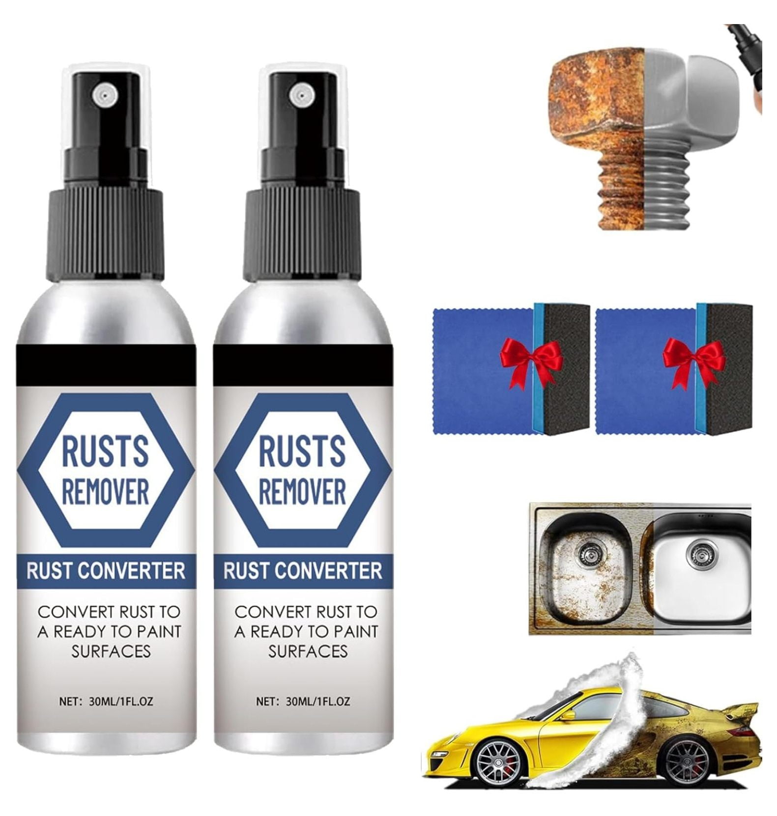 Rust Remover for Metal, Fast-Acting 2.0 Rust Dissolver for Metal, Tools ...