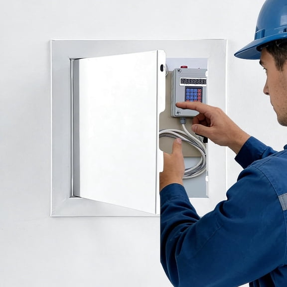 Rust-Resistant Access Panel with Magnetic Lock, Flush Square Access Door, 1mm Thickened Metal Wall Hole Cover for Wiring Cables, Easy Install(14x16in(350x400mm))