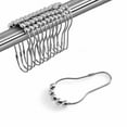 thumbnail image 1 of Rust Resistant Double Glide Metal Shower Curtain Hook Rings Silver 12Pc Set, 1 of 5