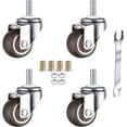 thumbnail image 1 of Swivel Stem Casters For Furniture Cabinet, Smooth Rotation Rust Resistant Tpe Mute Caster Wheel With Easy Installation, Quiet Operation For All Floor Types, Set Of 4, 1 of 5