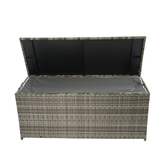 Rust-Resistant - Grey Outdoor Box - 113 Gallons - Can Be Used as Side Table