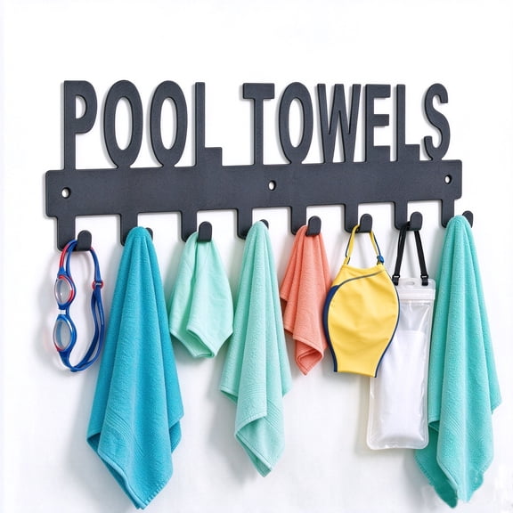 Lipengxiao Outdoor Towel Holder, Rust Resistant, Black