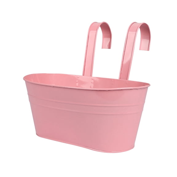 Rust-Resistant Removable Handle Hanging Bucket Iron Planter - Durable Rustproof Outdoor Indoor Decorative Planter For Plants Growing - For Home Indoor Garden Balcony Patio Outdoor