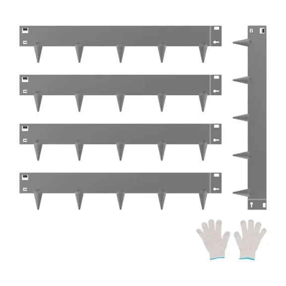 Rust-Resistant Steel Landscape Edging 5-Pack 39x4 Inches Dark Gray Garden Border for Durable Outdoor Landscaping