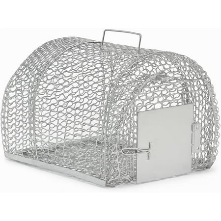Rust-Resistant Wire Mesh Rodent Trap with Quick-Trigger Door Mechanism, Non-Kill Catch & Release Cage for Rats, Mice, Chipmunks and Other Small Animals, Durable, Lightweight for Indoor/Outdoor Use