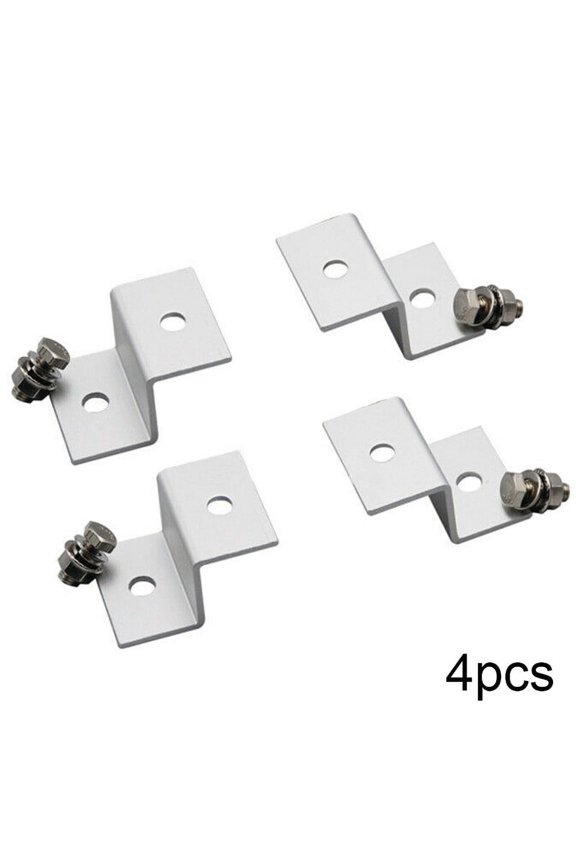 Rust Resistant Z Style Brackets for Solar Panel Installation Pack of 4
