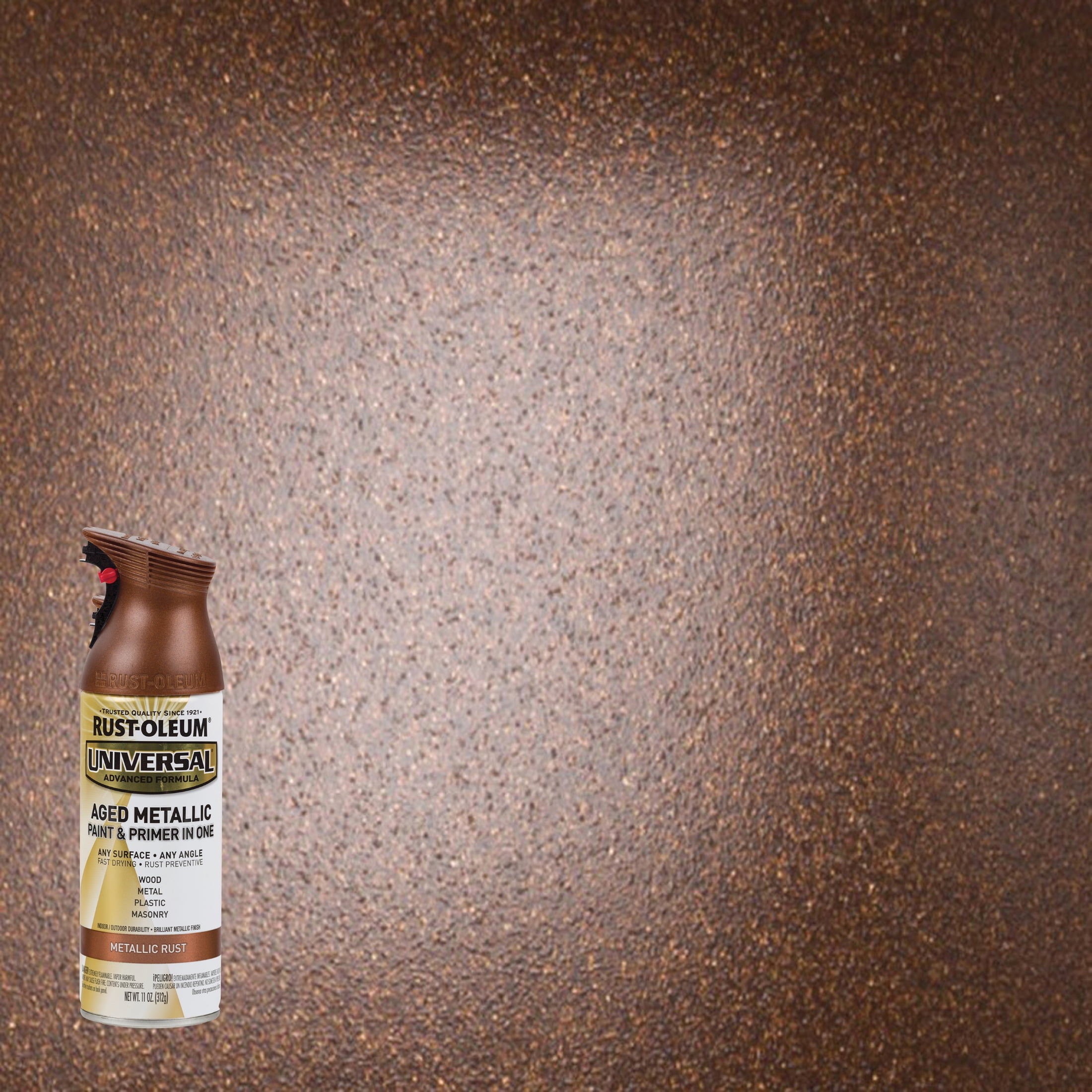 Rust-Oleum Universal Metallic Spray Paint – Aged Rust Finish, Paint & Primer In One (6-Pack)