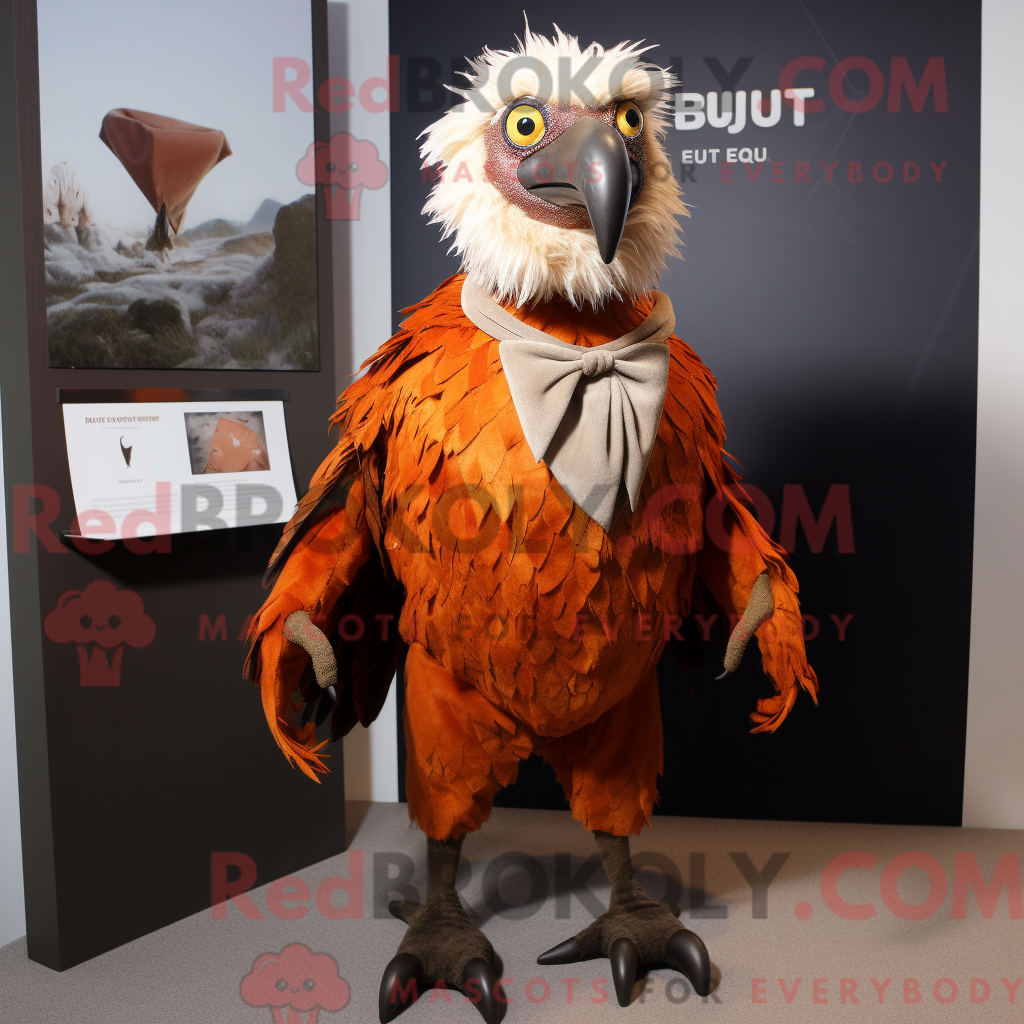 Rust Vulture REDBROKOLY mascot costume character dressed with a Suit ...
