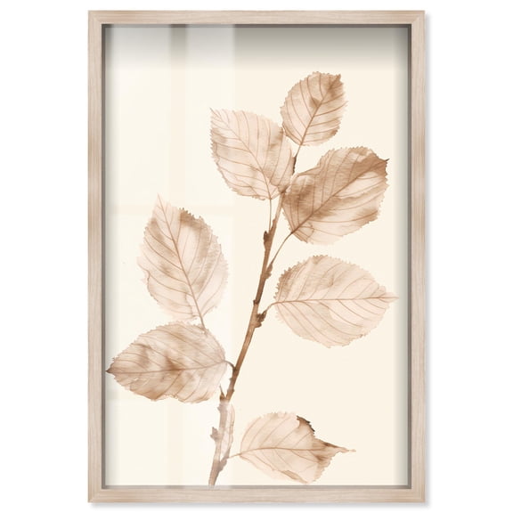 Rust and Renewal II Shadowbox Print Boho Natural Art by Art Remedy, Blonde Frame, 30 x 45