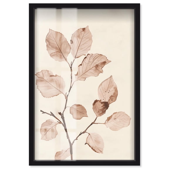 Rust and Renewal III Shadowbox Print Boho Natural Art by Art Remedy, Black Frame, 10 x 15