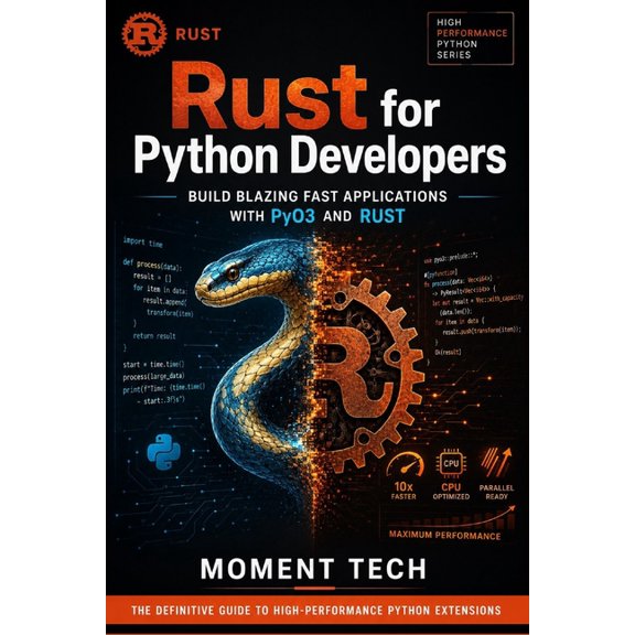 Rust for Python Developers: Build Blazing Fast Applications with PyO3 and Rust, (Paperback)