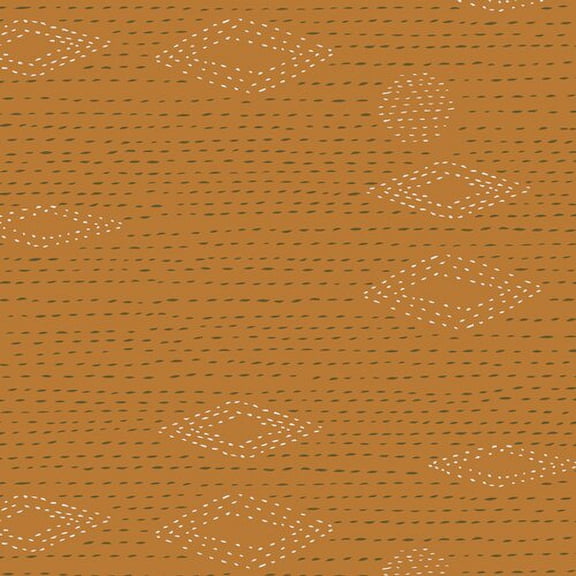 Rust mustard low volume - Kantha Mica Kismet AGF cotton Sold by the Quarter Yard