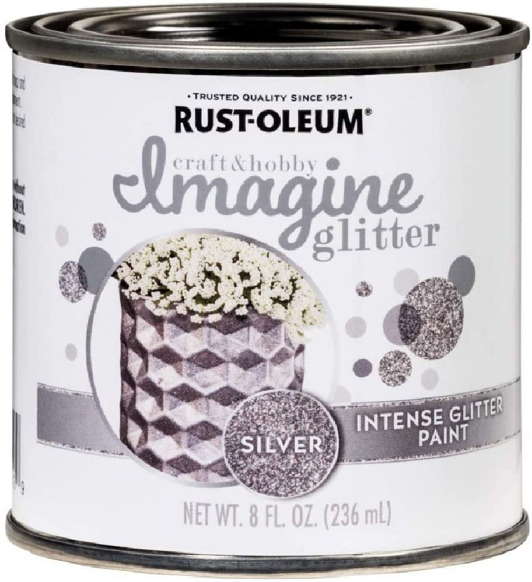 Rustoleum 345699 Intense Glitter Paint, Silver