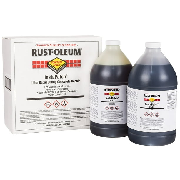Instapatch Ultra-Rapid Curing Concrete Repair, 1 Gal Bottle, Gray