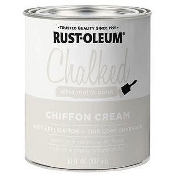 RustOleum Chalked Ultra Matte Paint, Chiffon Cream, 30oz. 1 Pack