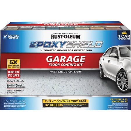 Rust-Oleum RustOleum EPOXYSHIELD Tint Base Epoxy Garage Floor Paint Kit 252625 — Interior & Exterior Use, Professional Finish