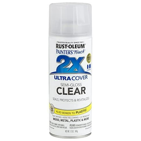 RustOleum Painters Touch 2X Clear Finish Spray Paint 249859, 6 Pk 12 Oz