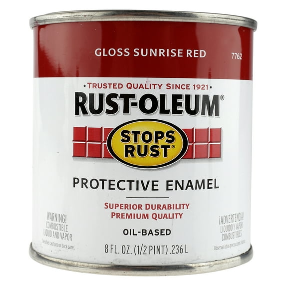 RustOleum Protective Enamel Oil Based Gloss Sunrise Red