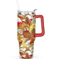 thumbnail image 1 of RustResistant Stainless Steel 40oz Paisley Tumbler with Handle Flip Straw Lid Paisley Tumblers with Lids Straws Vacuum Insulated Leak Proof Travel Accessories Must Have, 1 of 5